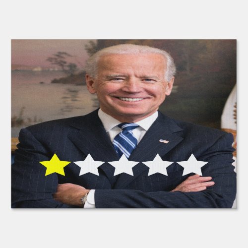 President Joe Biden Approval Rating Sign