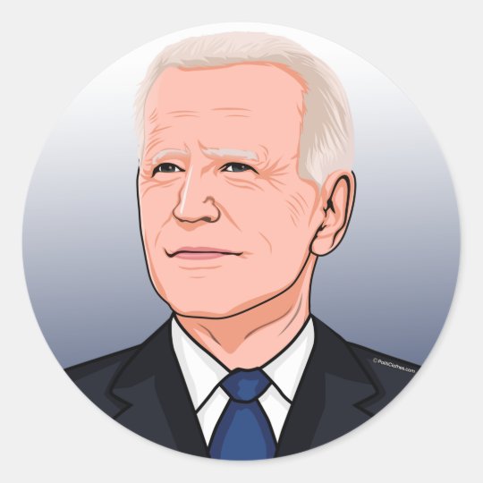 President Joe Biden Classic Round Sticker | Zazzle.com