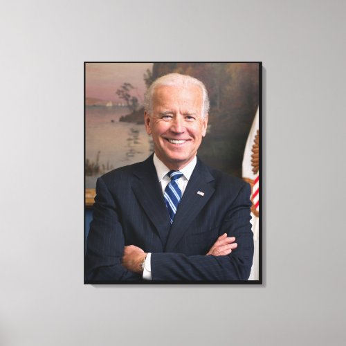 President Joe Biden Former VP Official Portrait Canvas Print