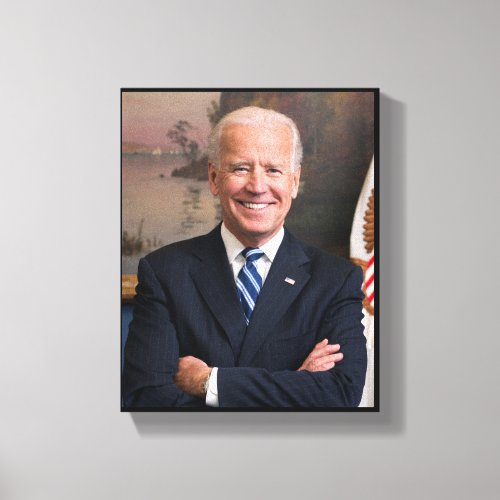 President Joe Biden Former VP Official Portrait SM Canvas Print
