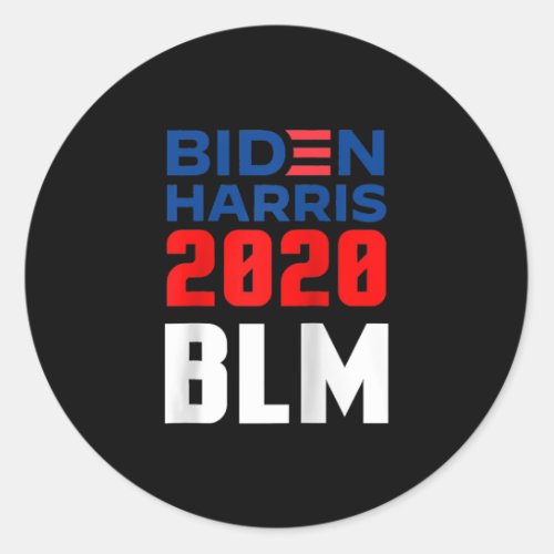 President Joe Biden Kamala Harris Democratic Black Classic Round Sticker