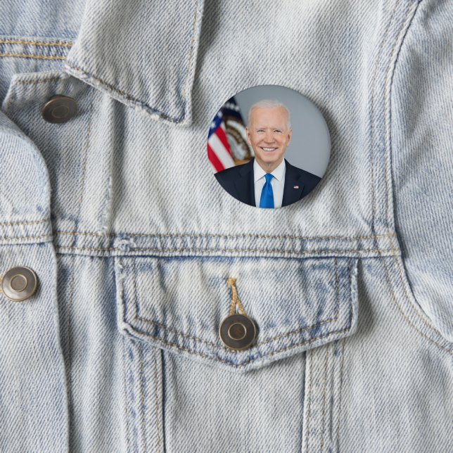 President Joe Biden Official  2021 Portrait Button (In Situ)