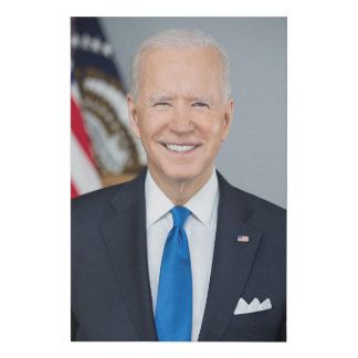 President Joe Biden Official 2021 Portrait Faux Canvas Print