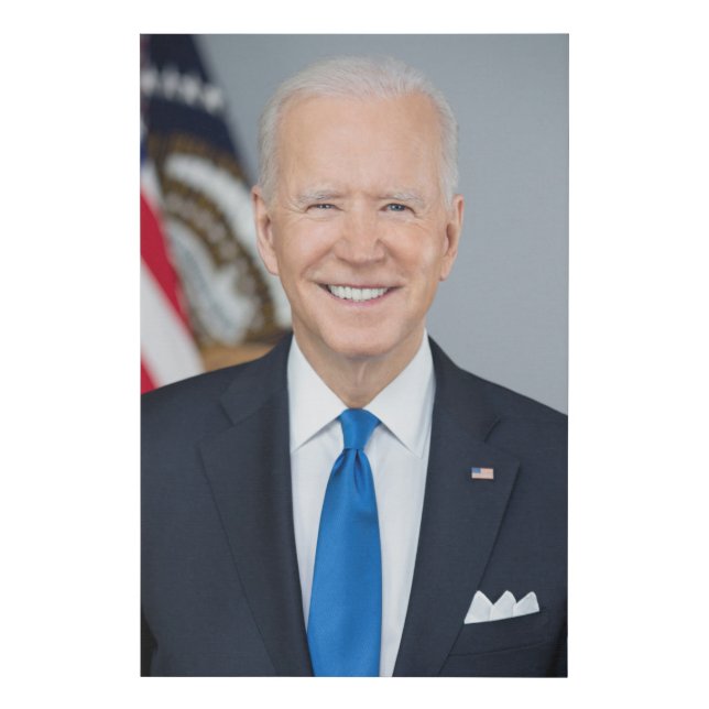 President Joe Biden Official 2021 Portrait Faux Canvas Print (Front)