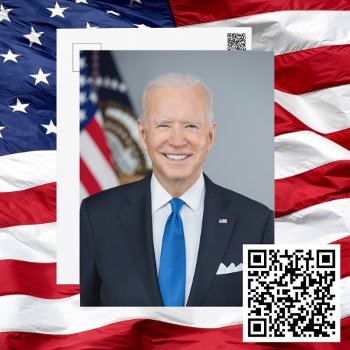 President Joe Biden Official 2021 Portrait Postcard by fabpeople at Zazzle