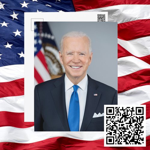 President Joe Biden Official 2021 Portrait Postcard