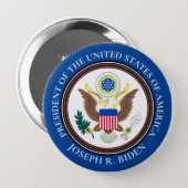 President Joe Biden & Presidential Seal Button (Front & Back)