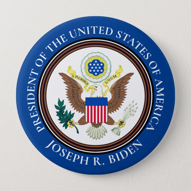 President Joe Biden & Presidential Seal Button (Front)
