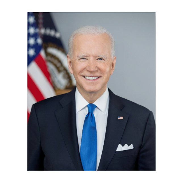 President Joe Biden White House Portrait   Acrylic Acrylic Print (Front)