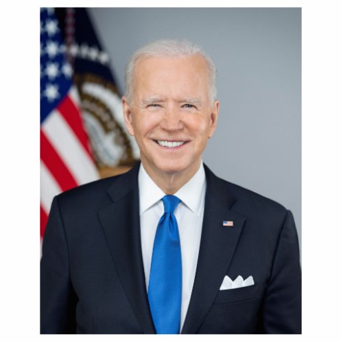 President Joe Biden White House Portrait   Cutout
