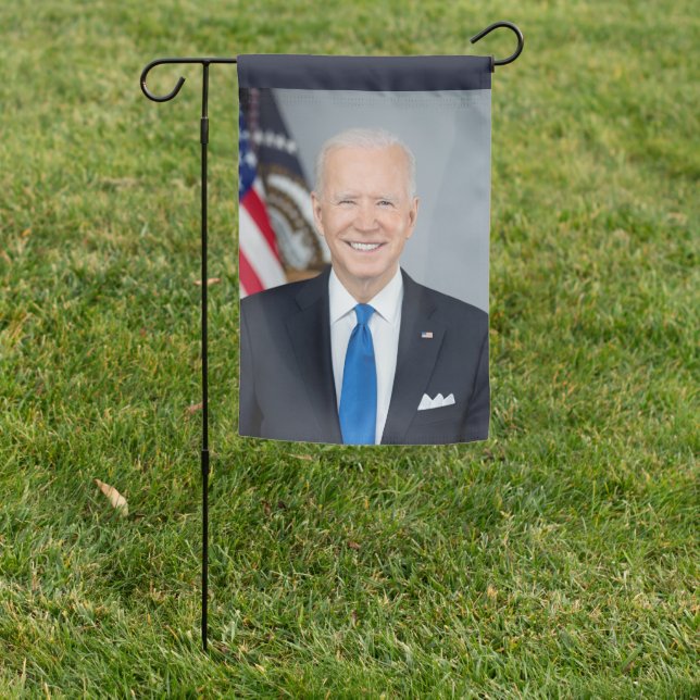 President Joe Biden White House Portrait   Garden Flag (In SItu)