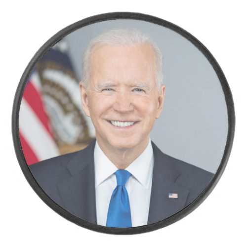 President Joe Biden White House Portrait   Hockey Puck