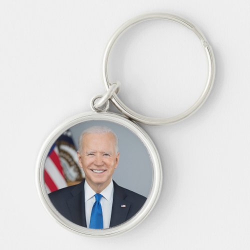 President Joe Biden White House Portrait   Keychain