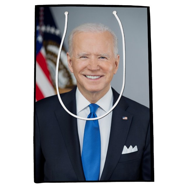 President Joe Biden White House Portrait   Medium  Medium Gift Bag (Front)