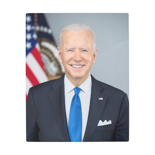 President Joe Biden White House Portrait   Metal Print