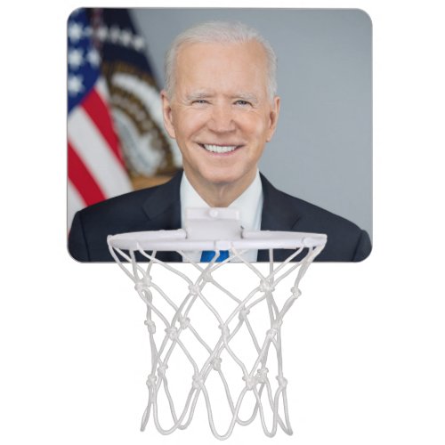 President Joe Biden White House Portrait   Mini Basketball Hoop