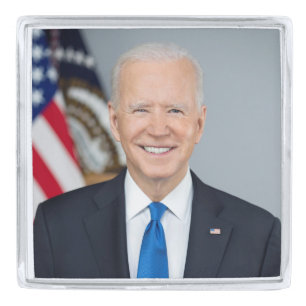 President Joe Biden White House Portrait Silver Finish Lapel Pin