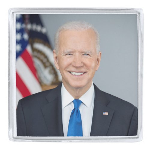 President Joe Biden White House Portrait   Silver Finish Lapel Pin