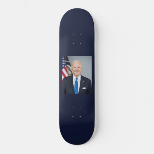 President Joe Biden White House Portrait   Skateboard