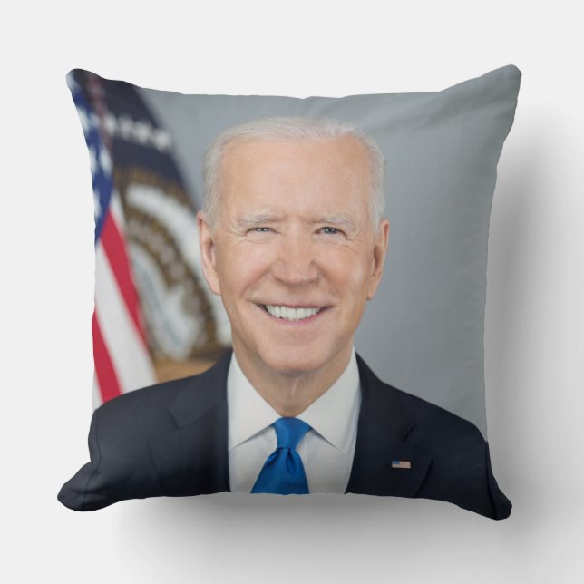 President Joe Biden White House Portrait   Throw Pillow (Front)