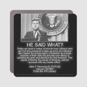 PRESIDENT JOHN F. KENNEDY 5 CAR MAGNET