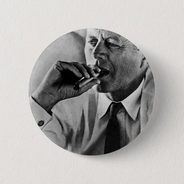 President John F Kennedy Smoking Button (Front)