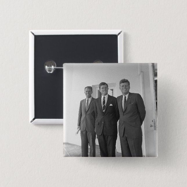 President John Kennedy & Brothers American Camelot Button (Front & Back)
