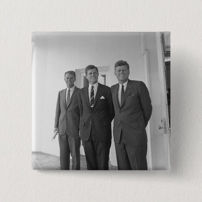 President John Kennedy & Brothers American Camelot Button (Front)