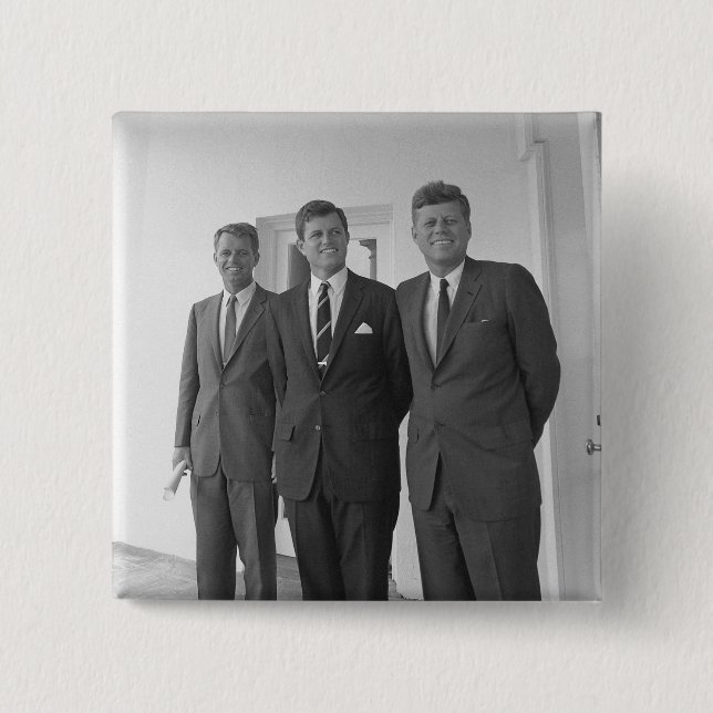 President John Kennedy & Brothers American Camelot Button (Front)