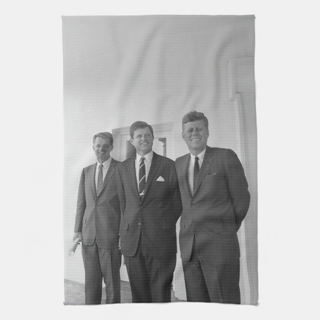 President John Kennedy & Brothers American Camelot Kitchen Towel (Vertical)