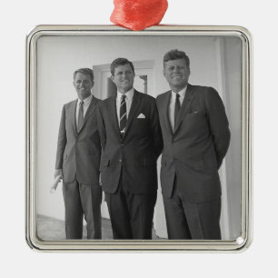 President John Kennedy & Brothers American Camelot Metal Ornament
