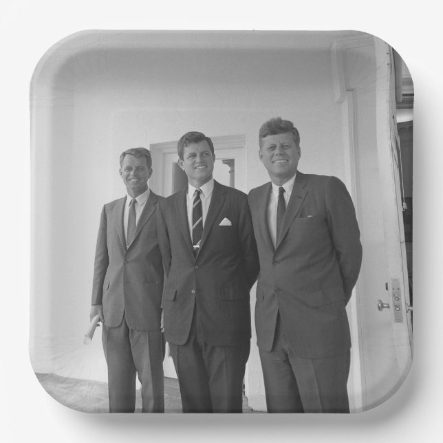 President John Kennedy & Brothers American Camelot Paper Plates (Front)