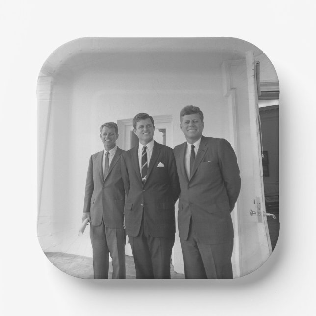 President John Kennedy & Brothers American Camelot Paper Plates (Front)