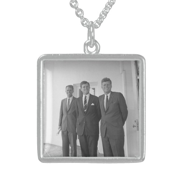 President John Kennedy & Brothers American Camelot Sterling Silver Necklace (Front)