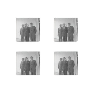 President John Kennedy & Brothers American Camelot Stone Magnet