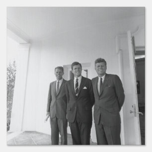 President John Kennedy & Brothers: Democrat Party Sign
