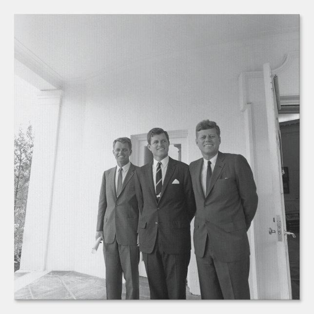 President John Kennedy & Brothers: Democrat Party  Sign (Front)