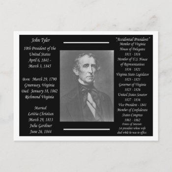 President John Tyler Postcard by archemedes at Zazzle