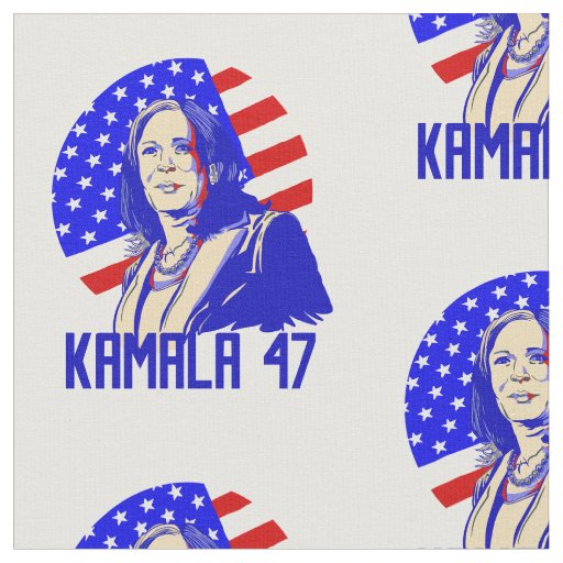 president kamala harris 47 fabric
