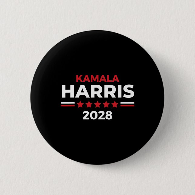 President Kamala Harris For President 2028  Button (Front)