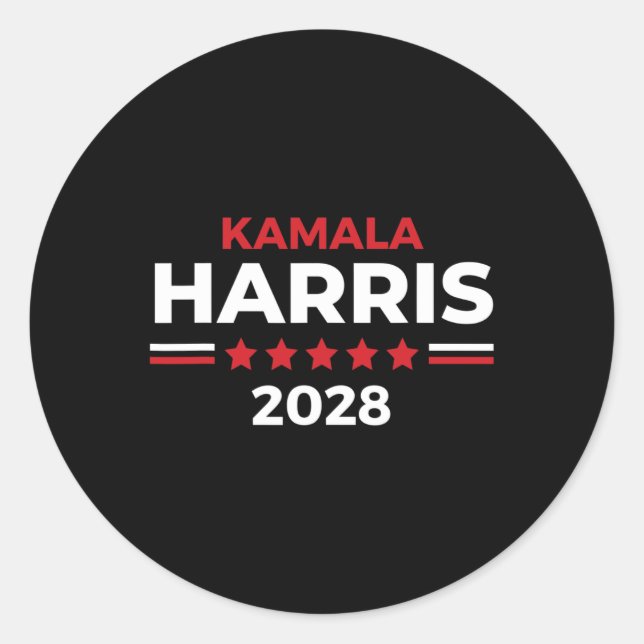 President Kamala Harris For President 2028  Classic Round Sticker (Front)