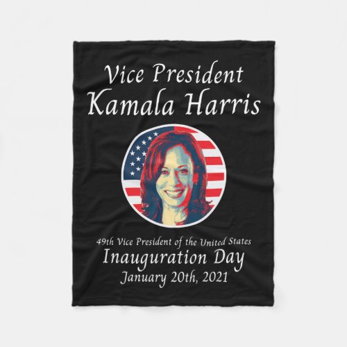 President Kamala Harris Inauguration Day 2021  Fleece Blanket