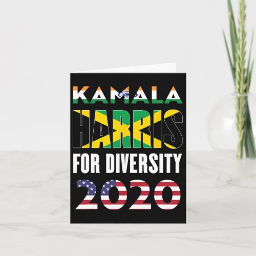 President Kamala Harris India Jamaica Flag Diversi Card