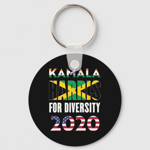 President Kamala Harris India Jamaica Flag Diversi Keychain