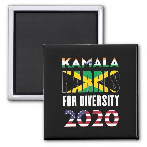 President Kamala Harris India Jamaica Flag Diversi Magnet