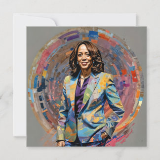 President Kamala Harris Modern Painting Note Card
