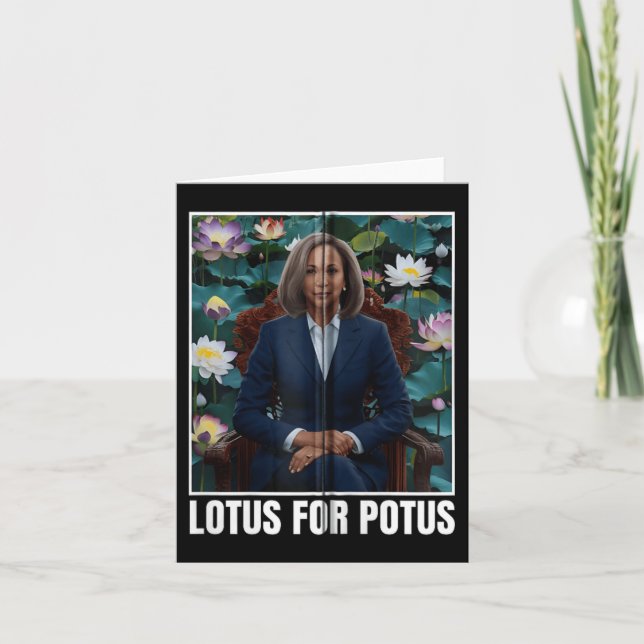 President Kamala Harris Portrait Lotus For Potus Z Card (Front)