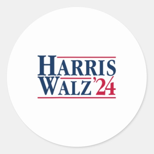 President Kamala Harris Tim Walz Vp Brat Cat Ladie Classic Round Sticker