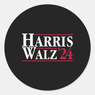President Kamala Harris Tim Walz Vp Brat Cat Ladie Classic Round Sticker