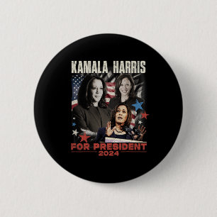 President Kamala Harris We're Not Going Back 2024 Button